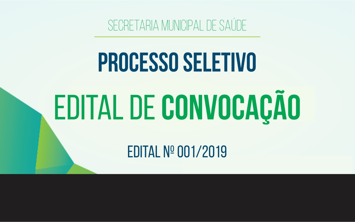 PROCESSO SELETIVO DA SAÚDE: PREFEITURA DE ECOPORANGA DIVULGA EDITAL DE CONVOCAÇÃO Nº 002/2020 DO PROCESSO SELETIVO Nº 001/2019