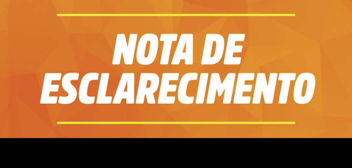 NOTA PÚBLICA DE ESCLARECIMENTO