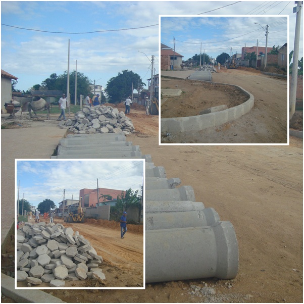 Iniciadas as obras de calçamento do bairro Benedita Monteiro.