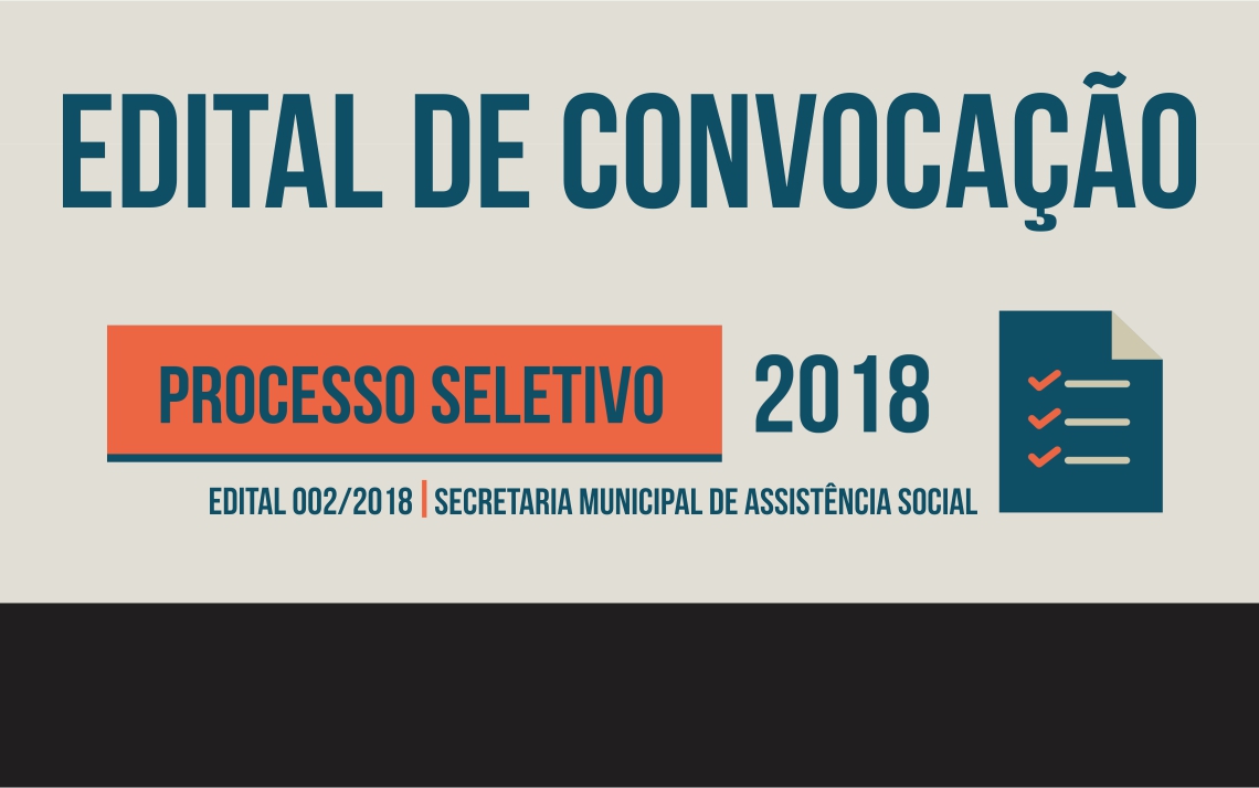 PREFEITURA DE ECOPORANGA DIVULGA EDITAL DE CONVOCAÇÃO Nº 004/2019 DO PROCESSO SELETIVO Nº 002/2018, PARA A SECRETARIA MUNICIPAL DE ASSISTÊNCIA SOCIAL