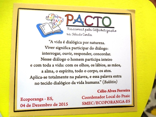 Secretaria Municipal de Educação e Comitê Regional realizam Seminário de Enceramento PNAIC 2015